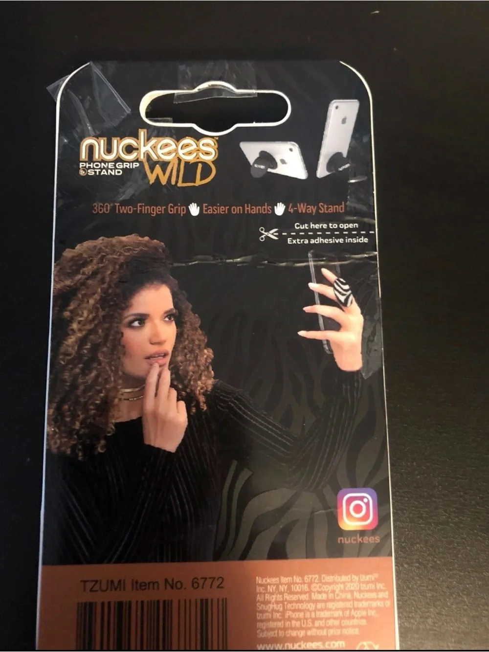 nuckees Wild Phone Grip & Stand - Leopard Print Brown